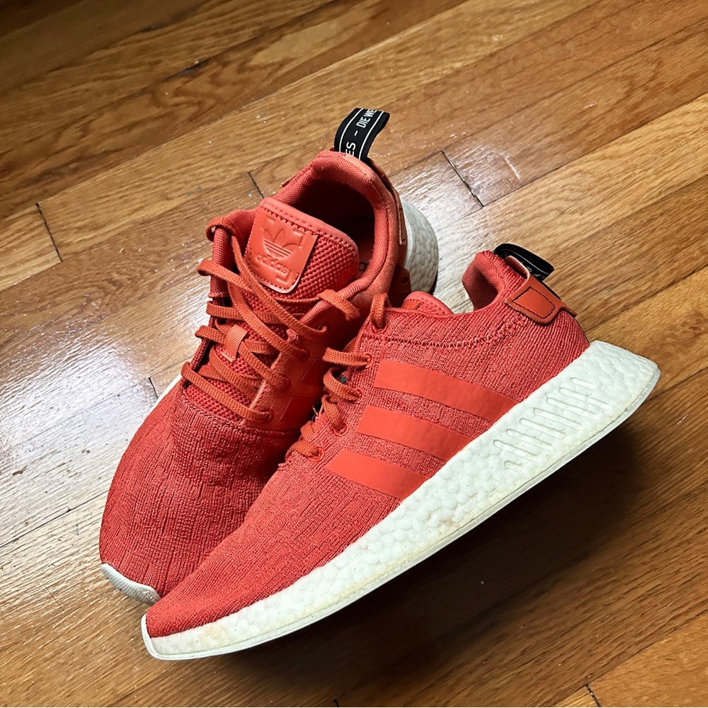 Men’s Orange Adidas NMD Boost Shoes - Picture 2 of 10